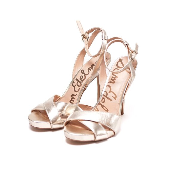 Sam Edelman Shoes - Sam Edelman Gold Strappy Heels - Size 8